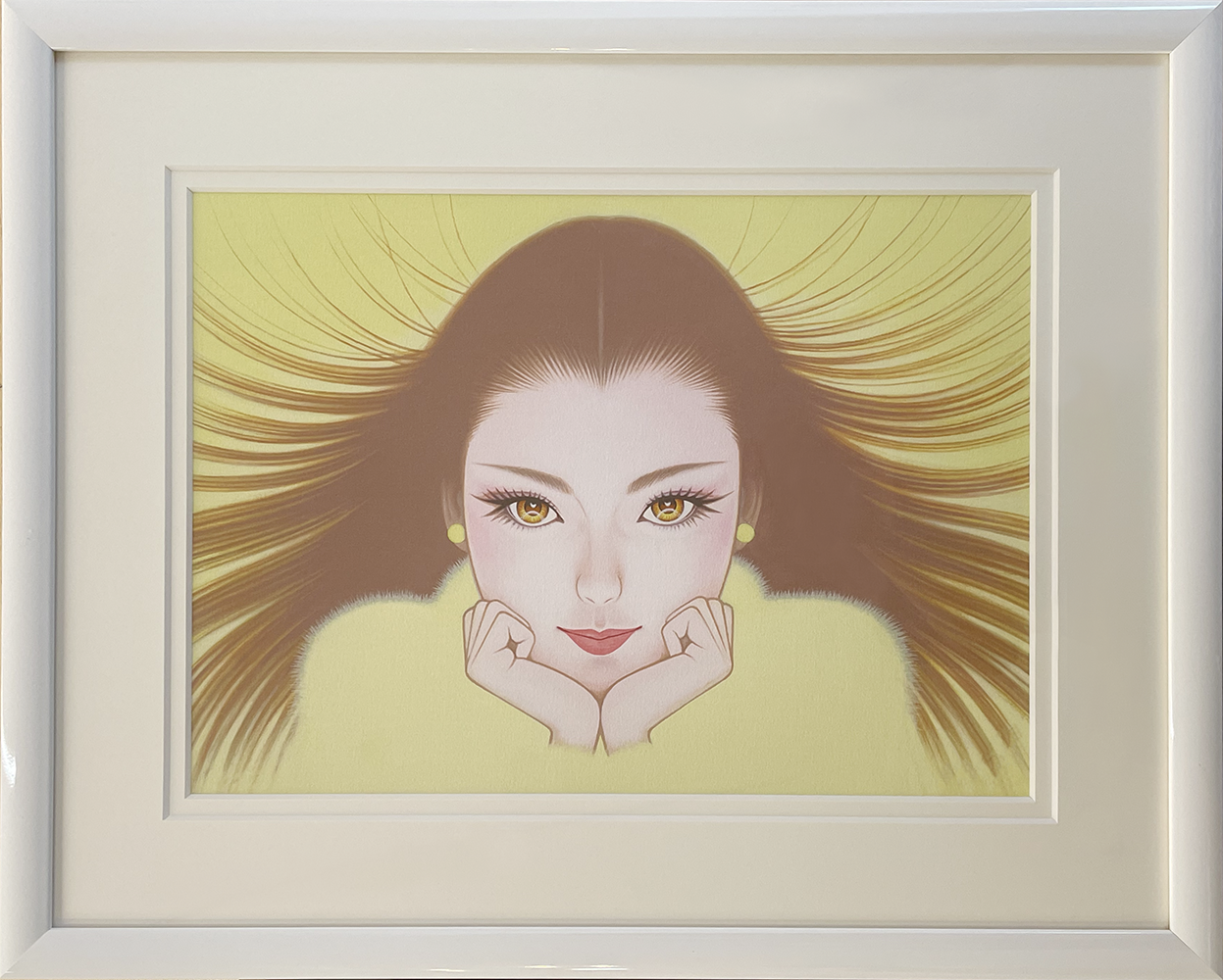 鶴田一郎 魅惑の時 華(はな) 希少 レア美人画 パズル 完成品 額付２枚セット 鶴田一郎 魅惑の時 華(はな) 希少 レア美人画 パズル 完成品 額